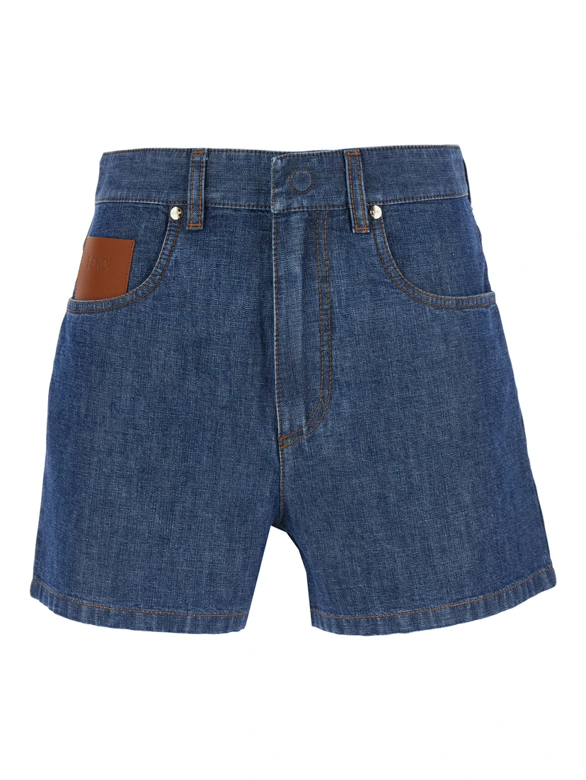 CHAMBRAY DENIM SHORTS