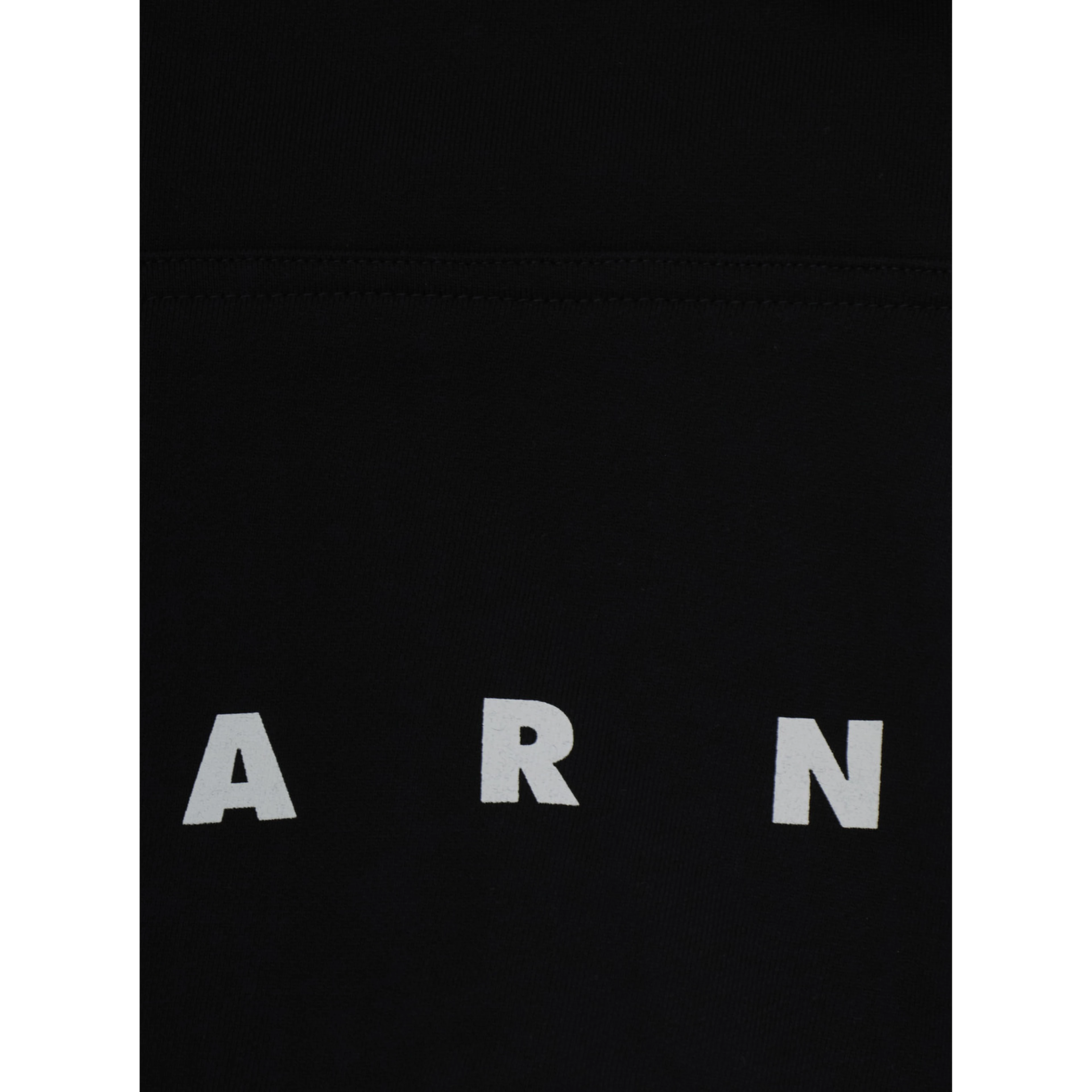 Black Hoodie with kangaroo pocket and logo lettering on the front in cotton Boy