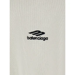 White Cotton T-shirt for Men with Front Logo and Maxi Logo on the Back