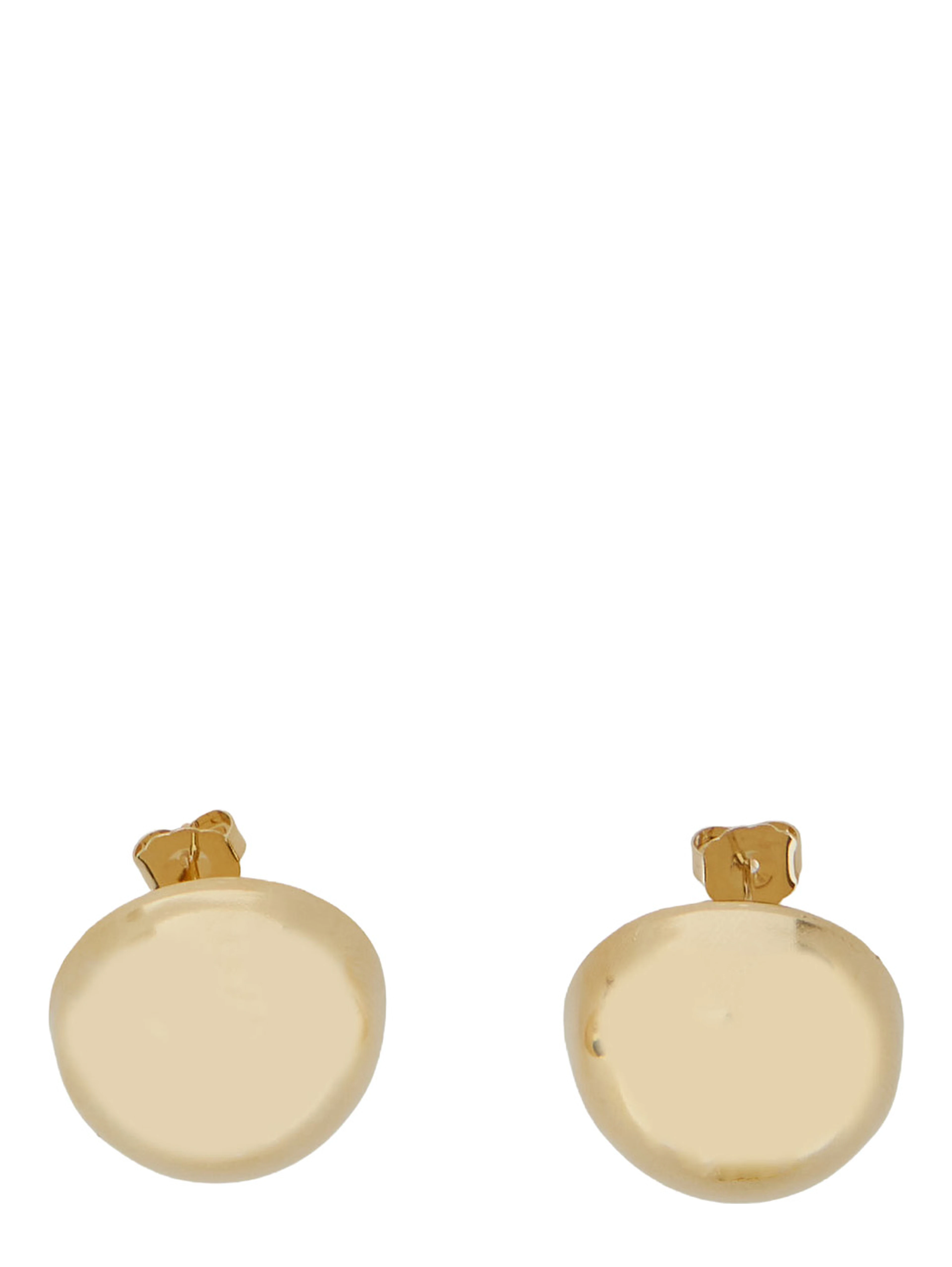 Kaley Gold-colored Earrings with round design and back closure in brass for women