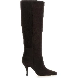 LUCINDA Brown Boots with knee-high design in eco-suede women