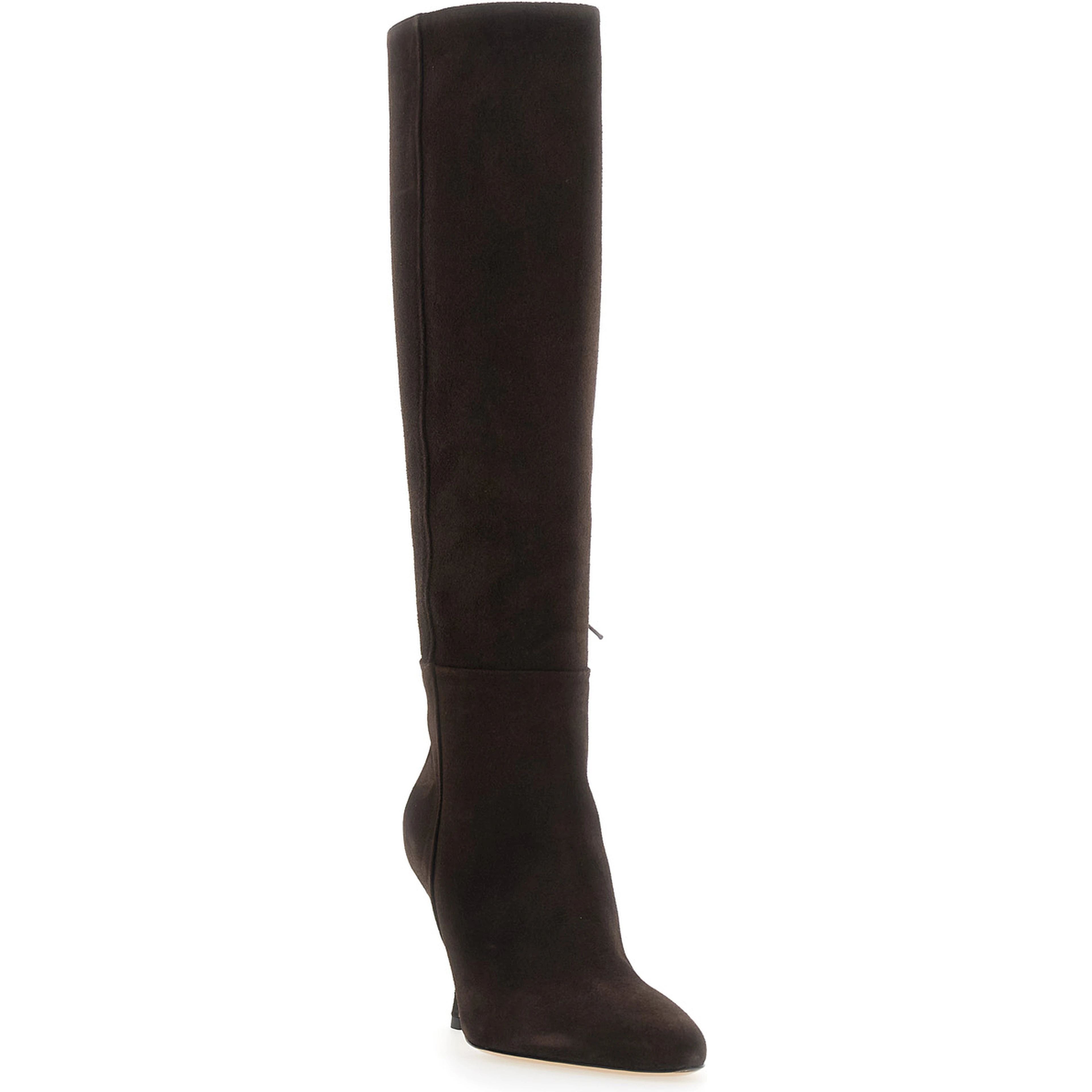 LUCINDA Brown Boots with knee-high design in eco-suede women