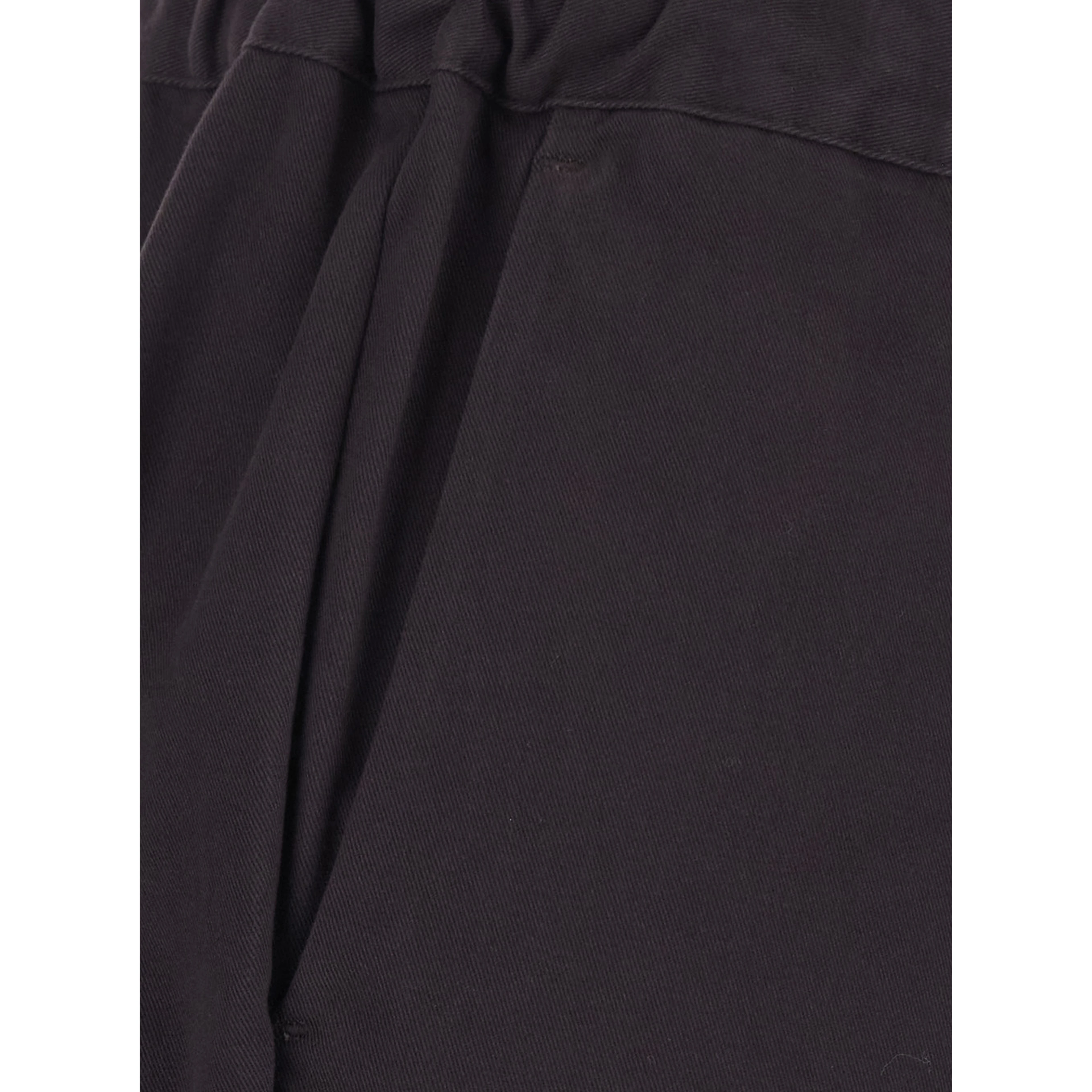 Buddy Brown Pants with Elastic Drawstring Waist in Stretch Cotton for Women