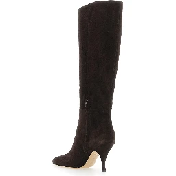 LUCINDA Brown Boots with knee-high design in eco-suede women
