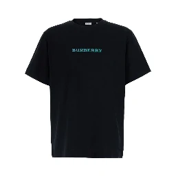 RYAN Black Tshirt with logo on the front and maxi logo on the back in Cotton for men