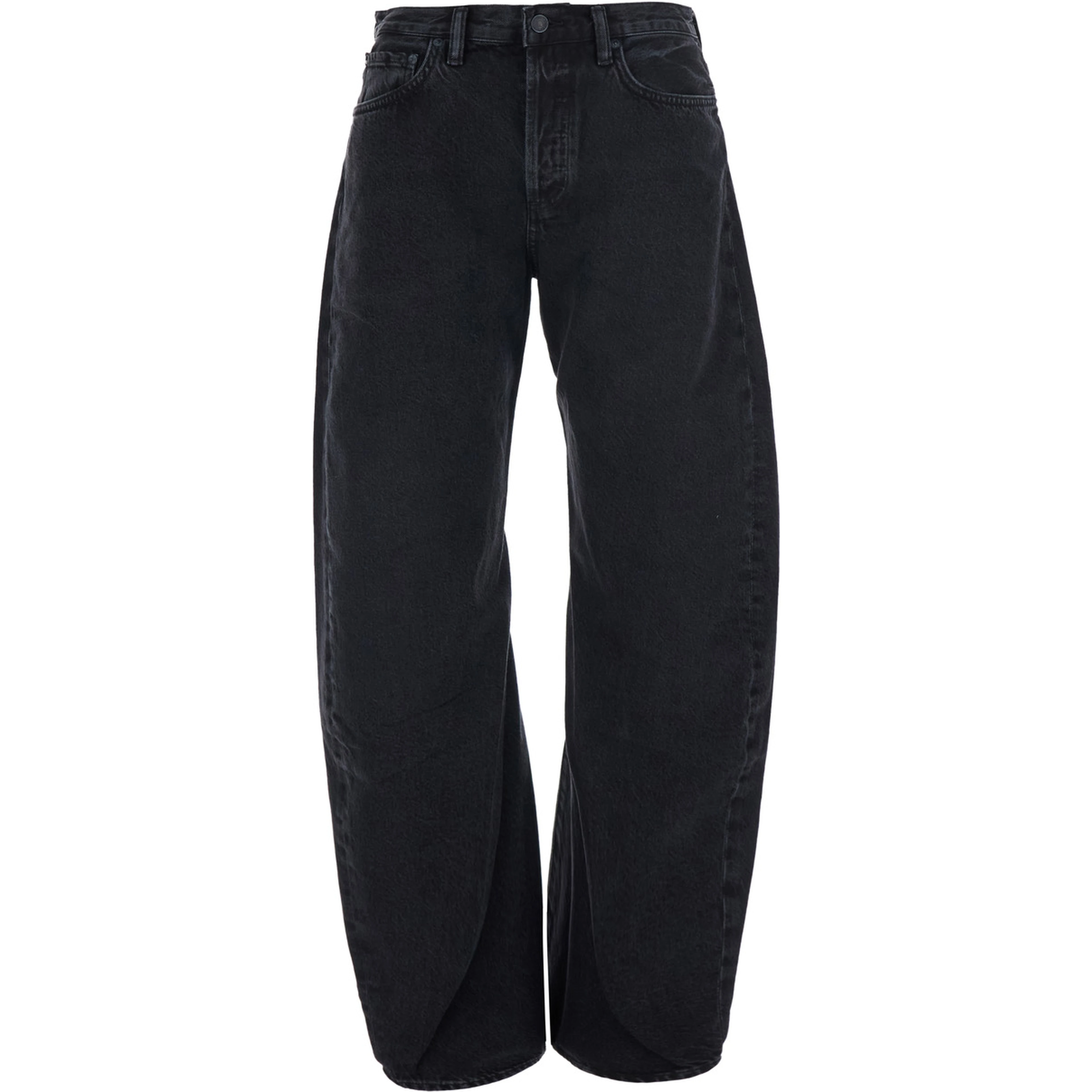 Spiral Black Jeans with logo patch on the back in denim for women