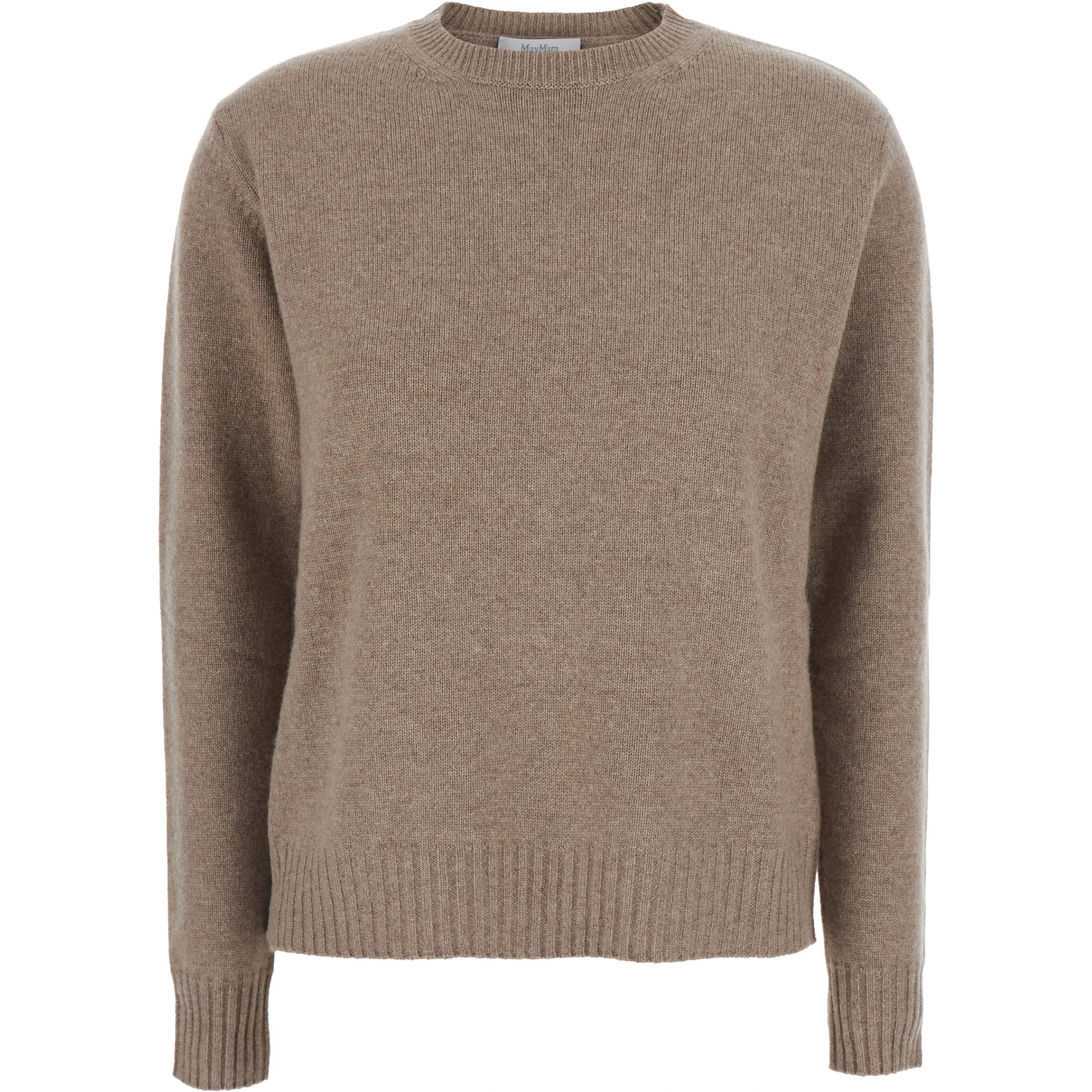 LUME Sweater with V-neck and long sleeves in cashmere beige women