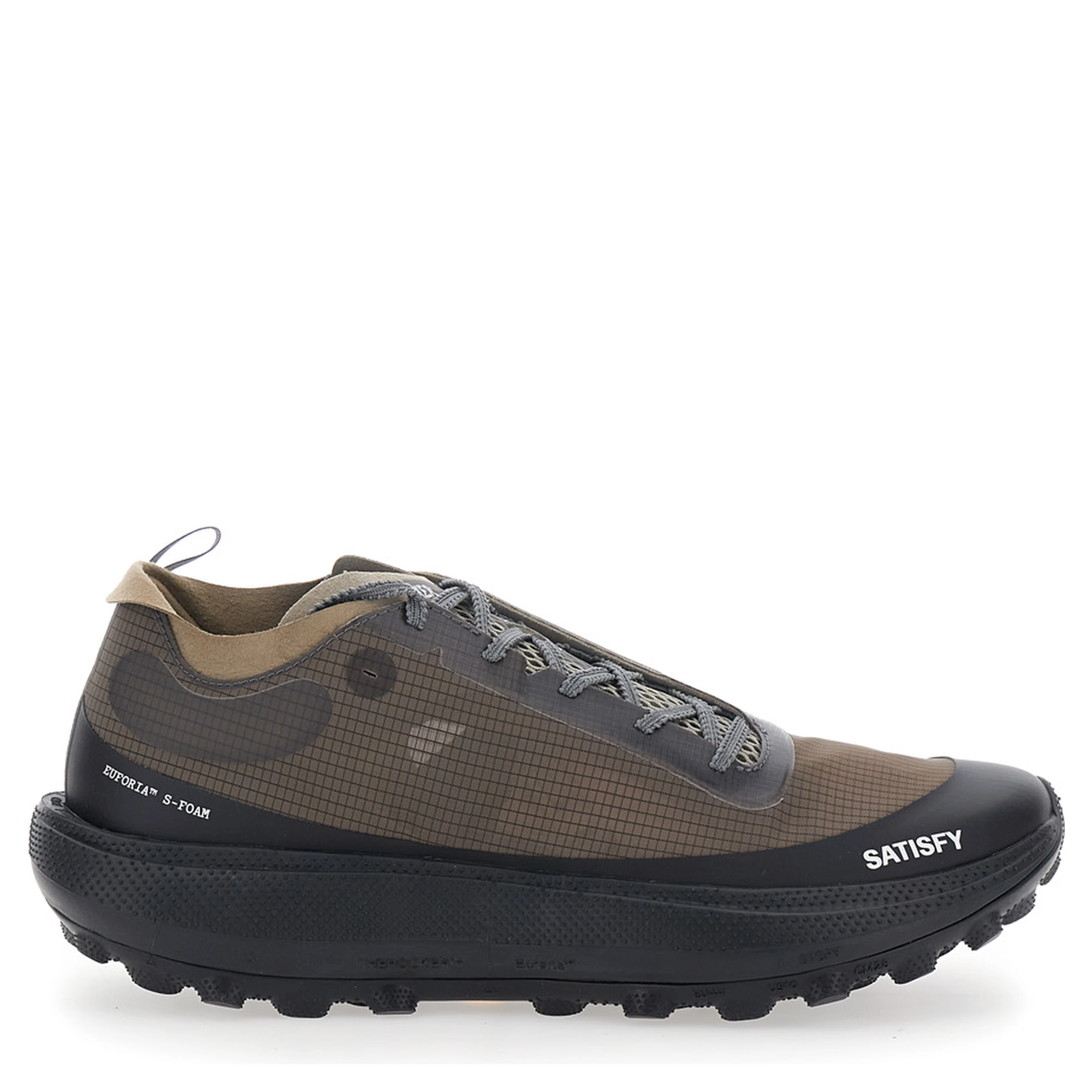 Brown Sneakers with Leather Details and Rubber Sole for Men