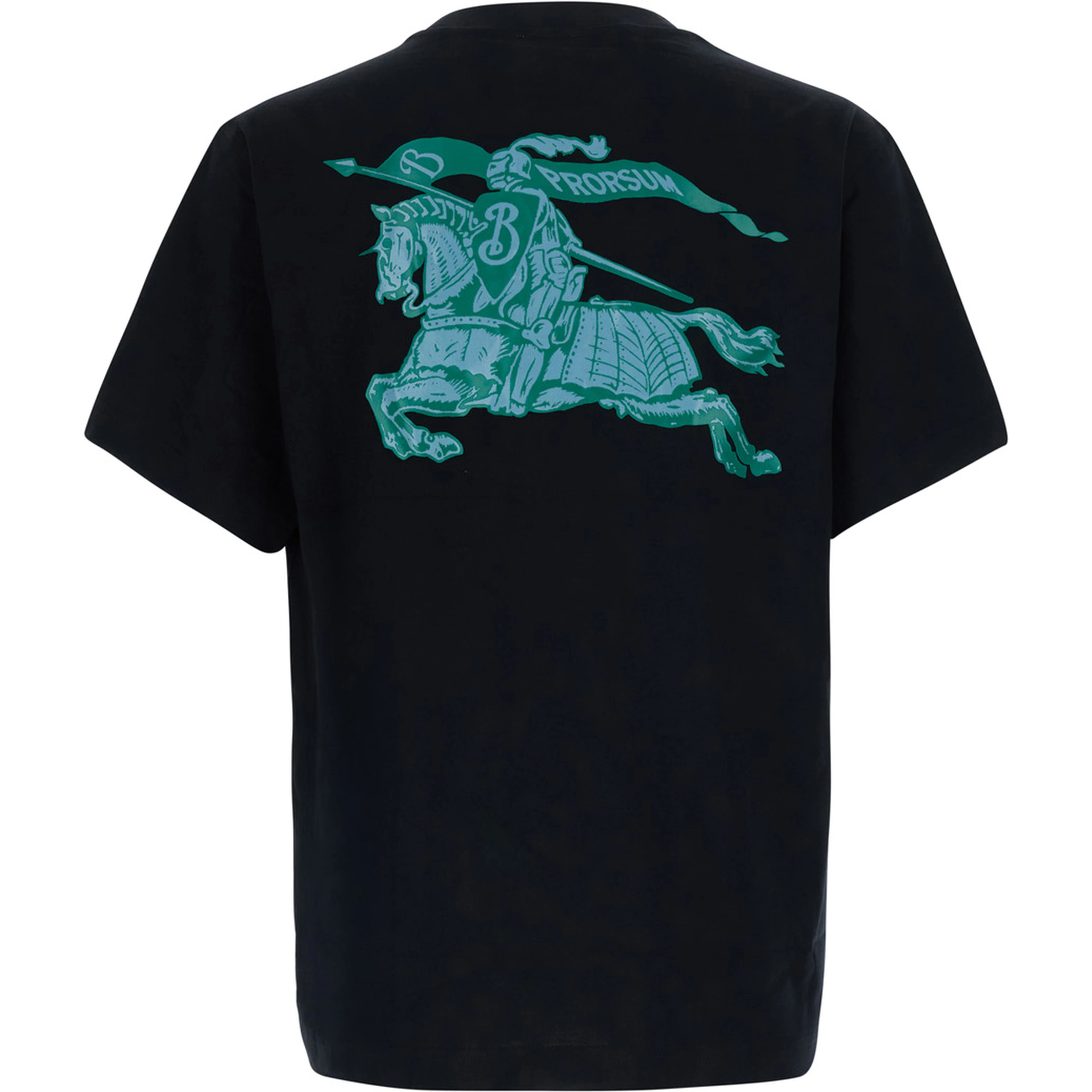 RYAN Black Tshirt with logo on the front and maxi logo on the back in Cotton for men