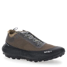 Brown Sneakers with Leather Details and Rubber Sole for Men