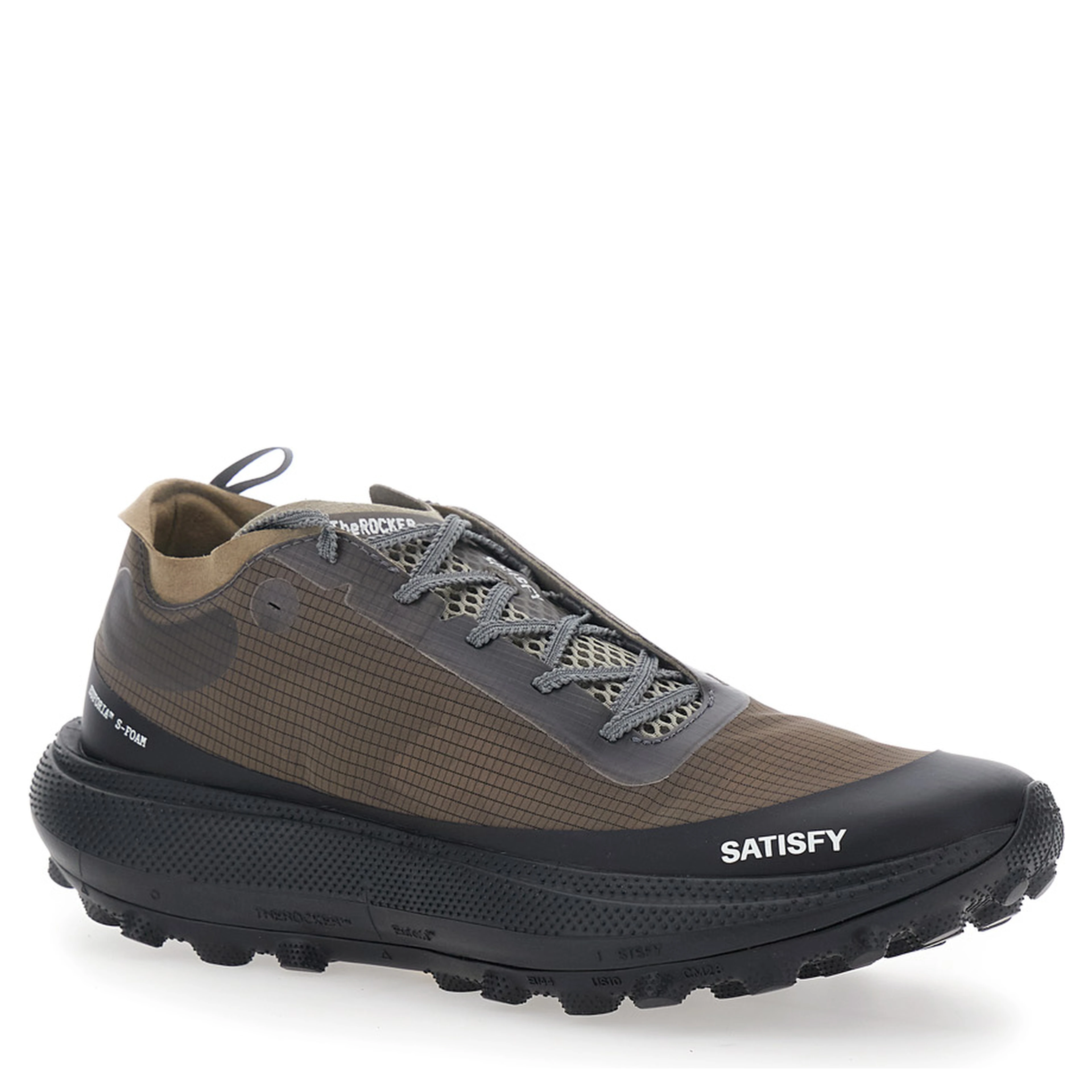 Brown Sneakers with Leather Details and Rubber Sole for Men