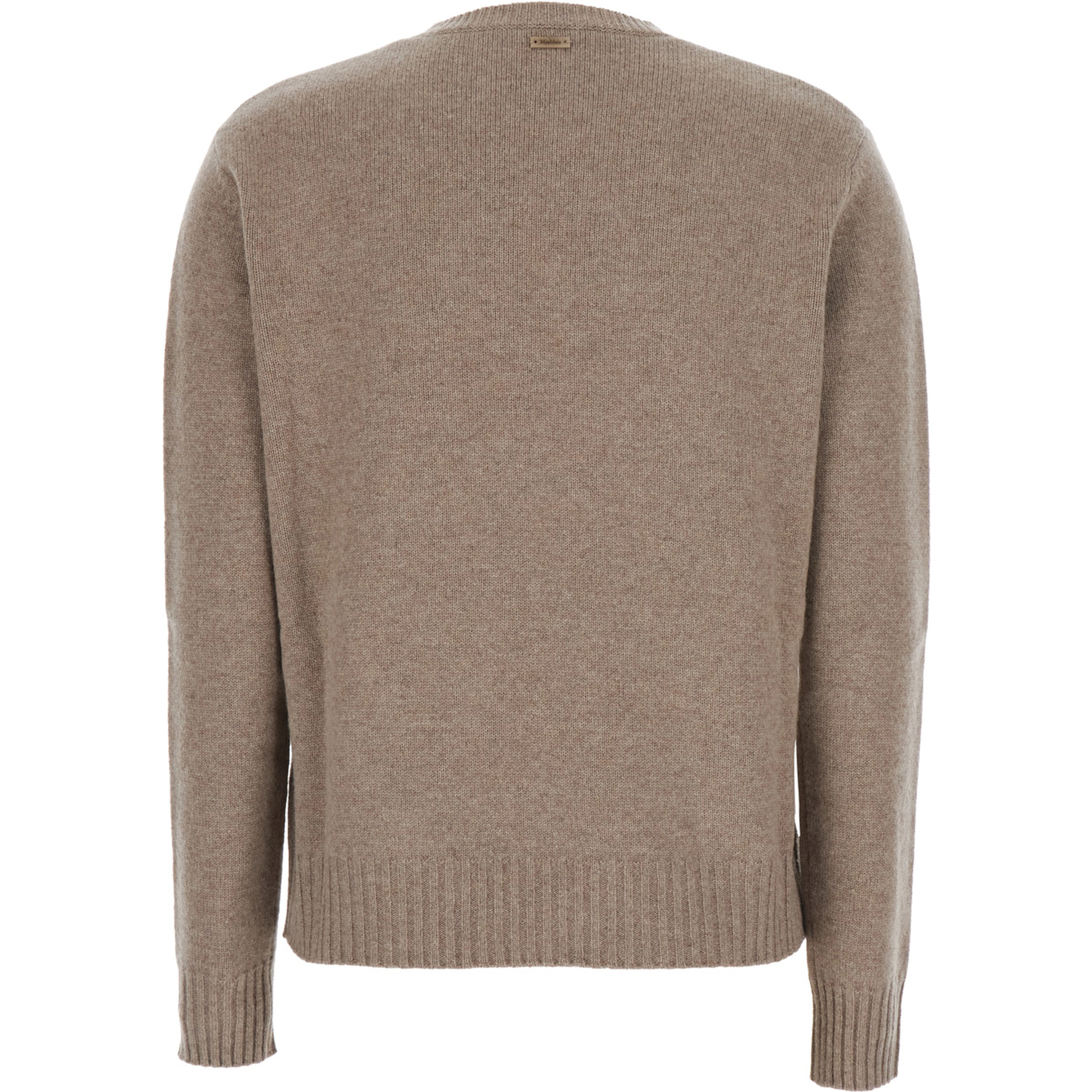 LUME Sweater with V-neck and long sleeves in cashmere beige women