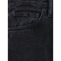 Spiral Black Jeans with logo patch on the back in denim for women