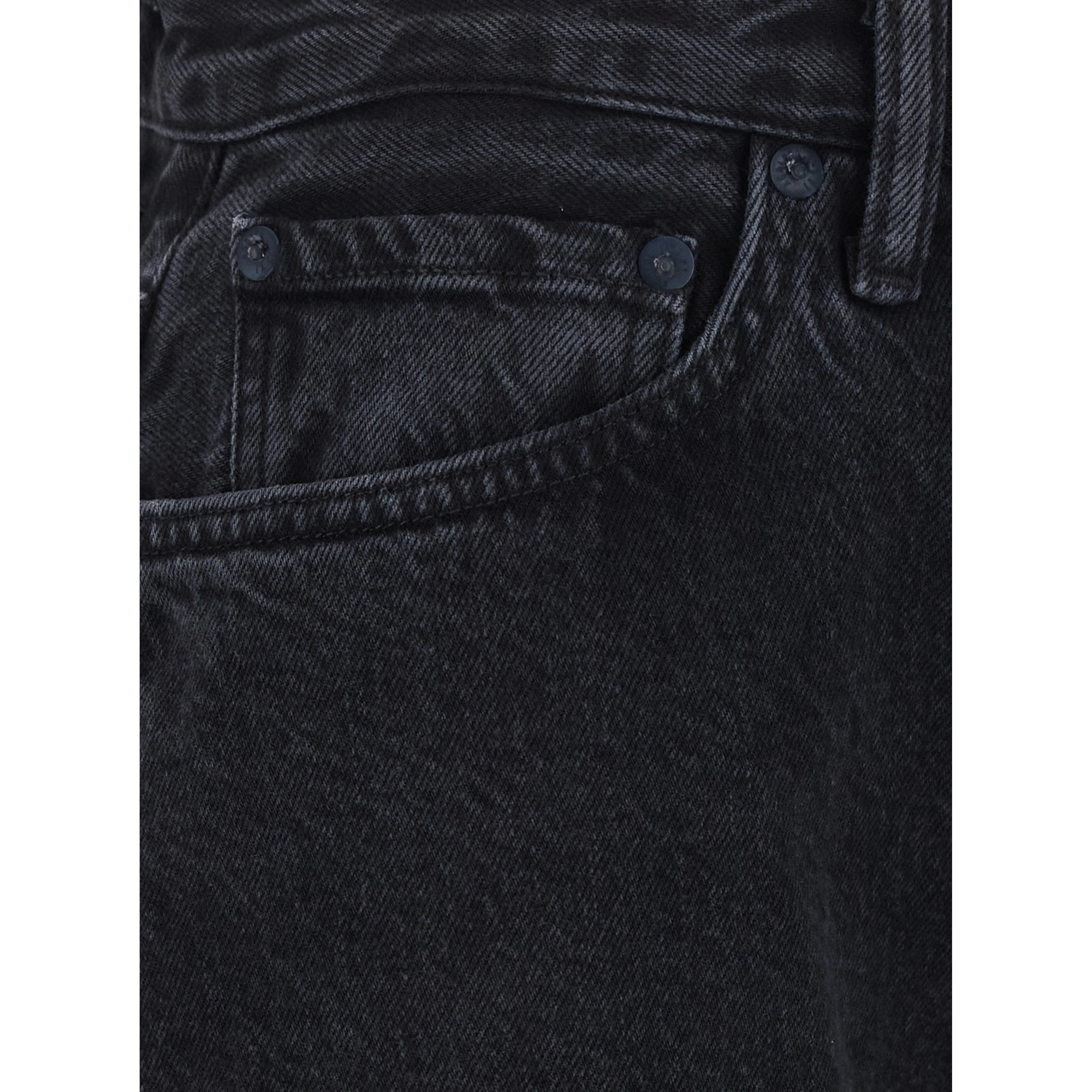 Spiral Black Jeans with logo patch on the back in denim for women