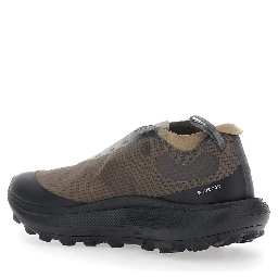 Brown Sneakers with Leather Details and Rubber Sole for Men