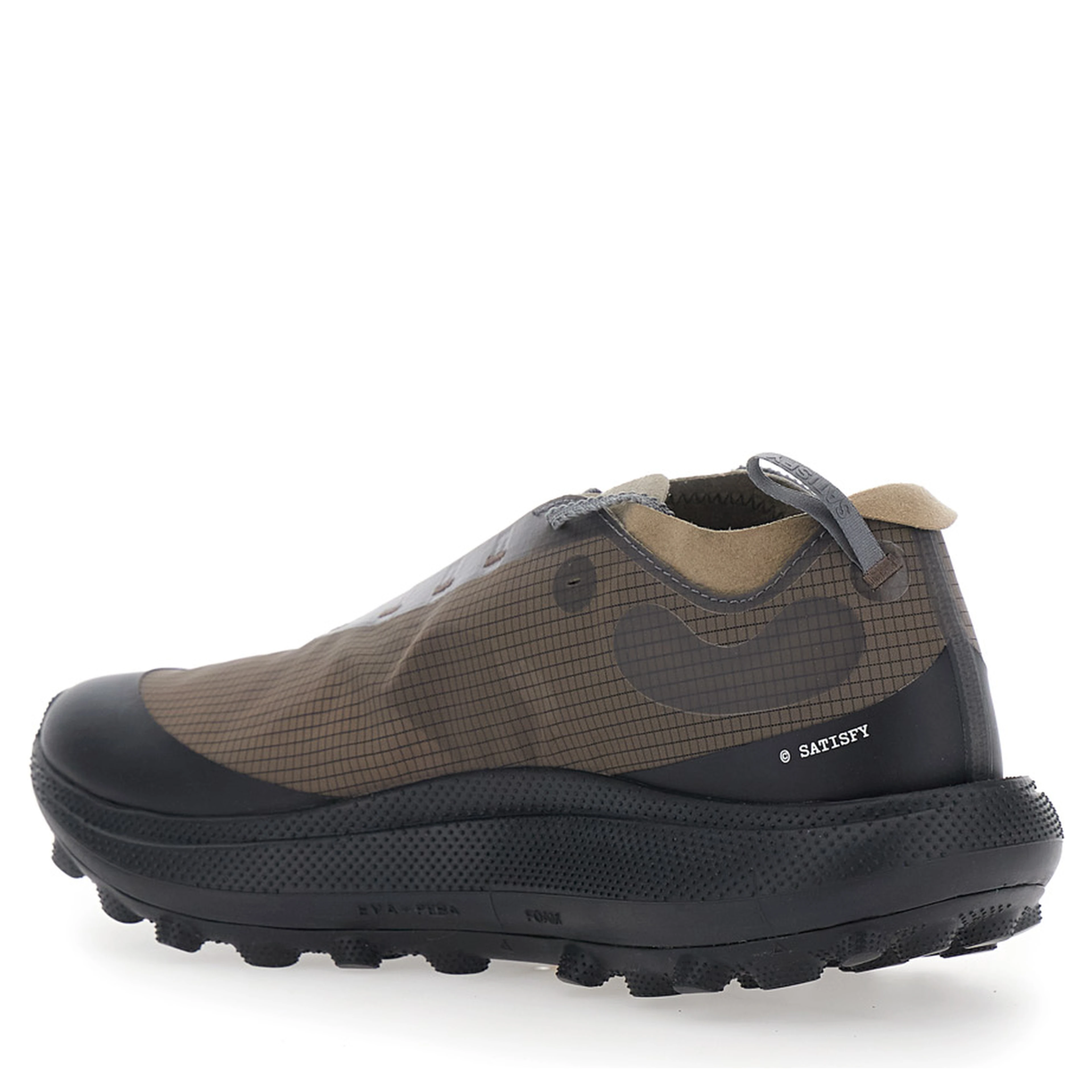 Brown Sneakers with Leather Details and Rubber Sole for Men