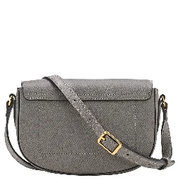 Epure Gray Crossbody Bag with Adjustable Strap in Leather for Women