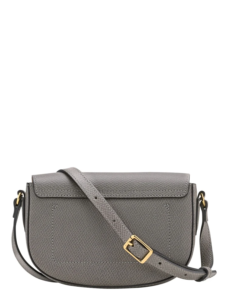 Epure Gray Crossbody Bag with Adjustable Strap in Leather for Women