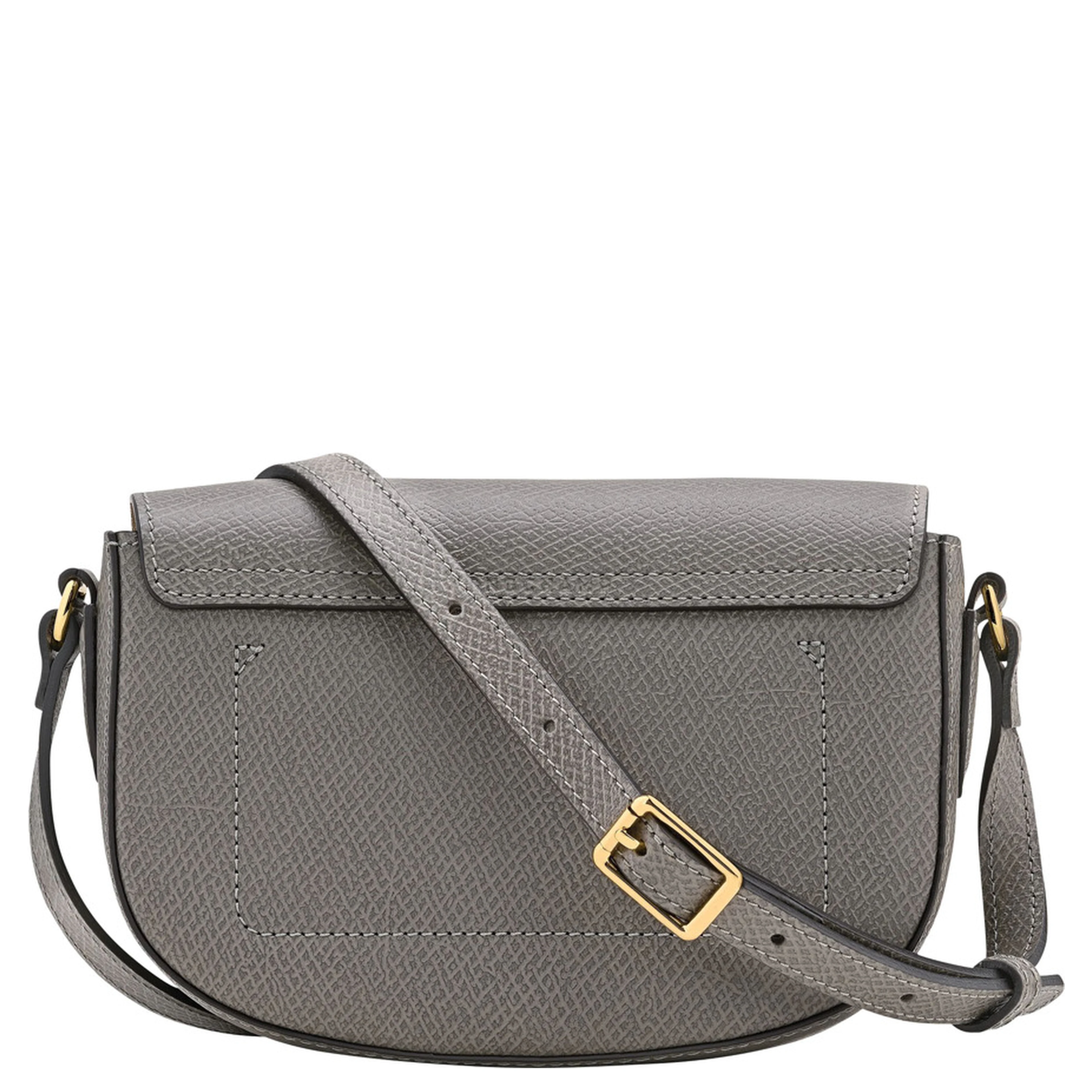Epure Gray Crossbody Bag with Adjustable Strap in Leather for Women