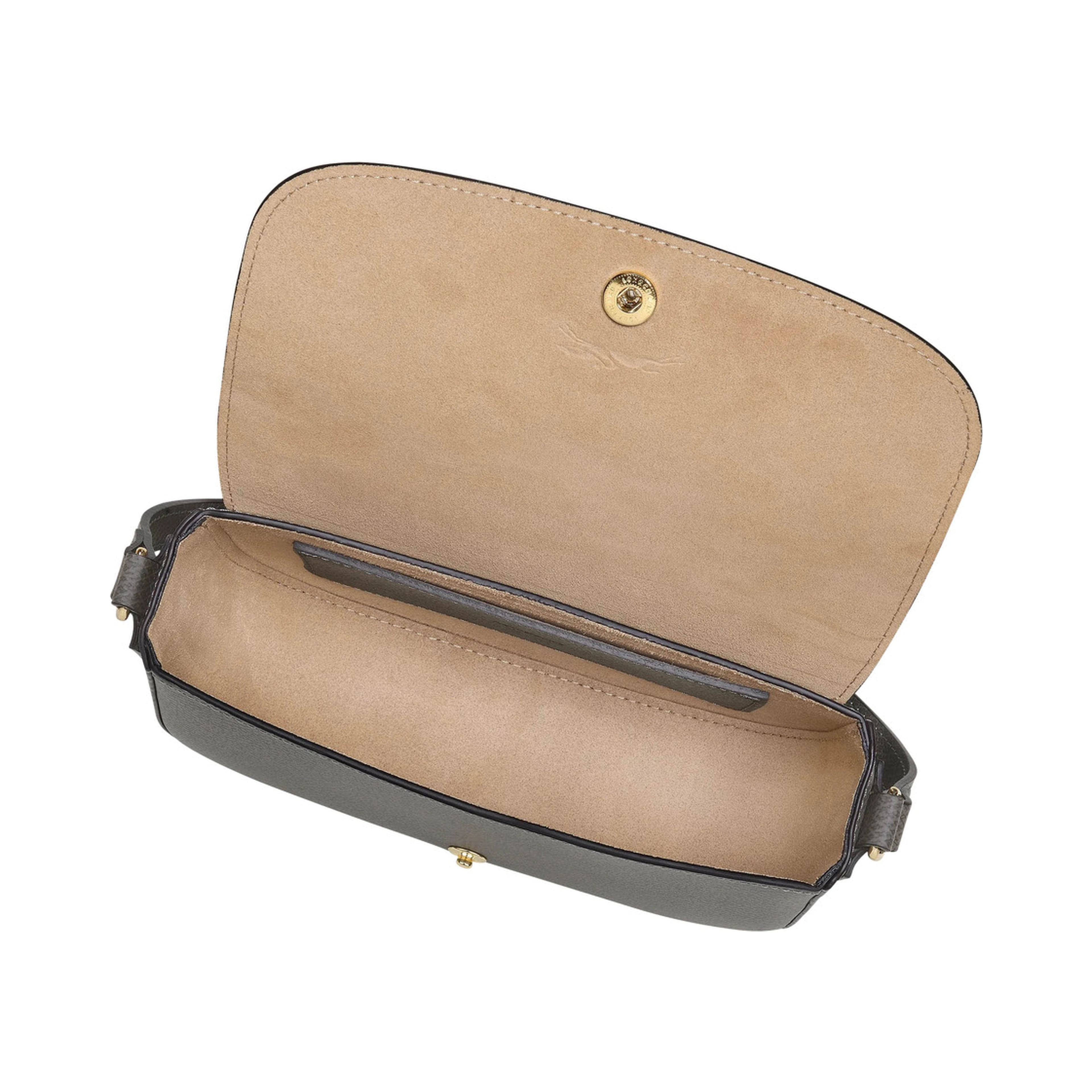 Epure Gray Crossbody Bag with Adjustable Strap in Leather for Women