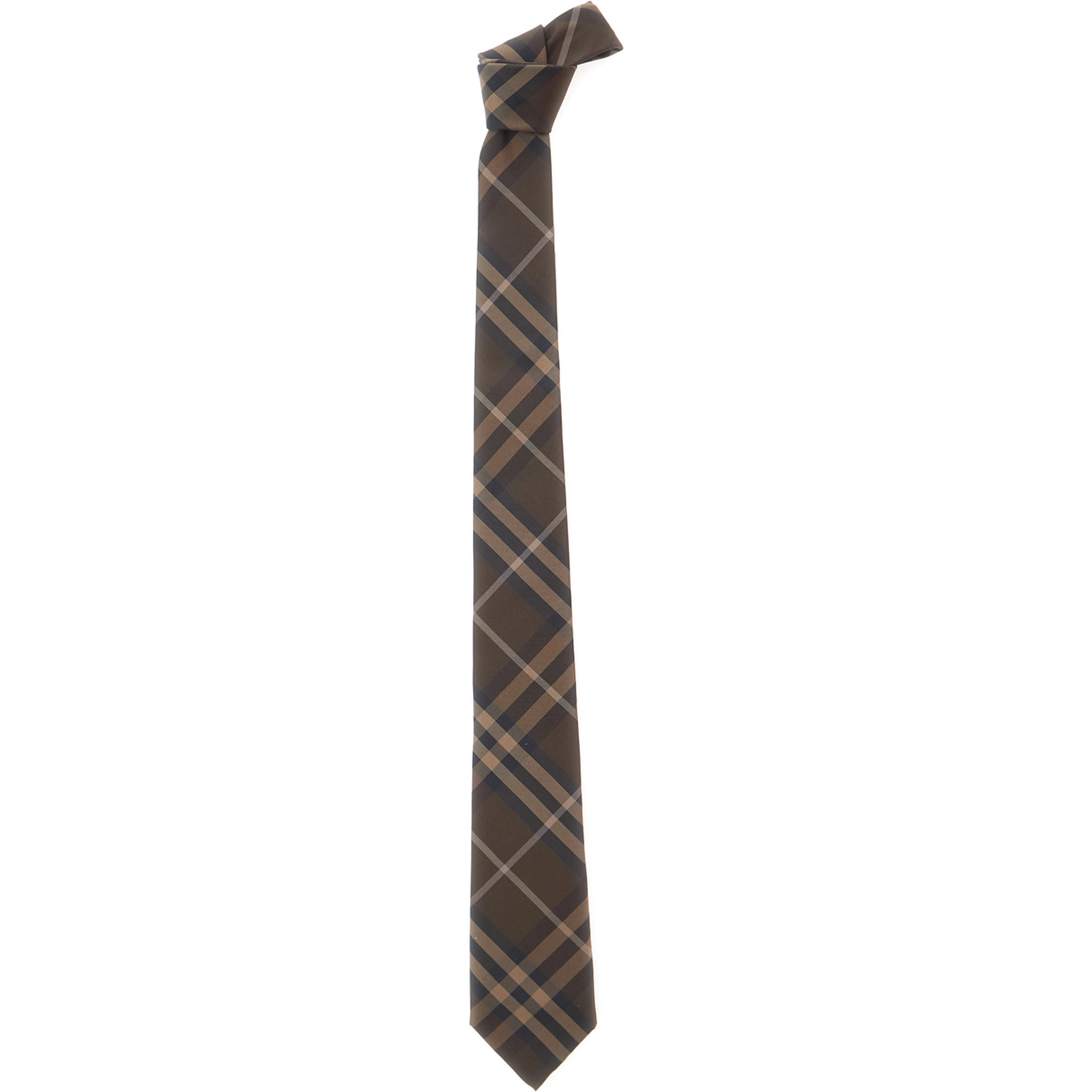 Checkered Manston Bow Tie with Brown Icons