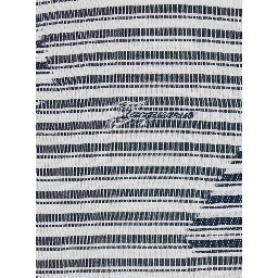 La Chemise Plage Blue Bowling Shirt with Sailboat Stripe Motif in Cotton for Men