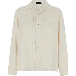 Polar Collar Shirt in White