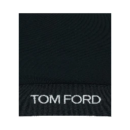 Black Bralette with Contrasting Logo Print in Modal Stretch Woman