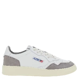 Medalist Grey Low Top Sneakers with Logo Patch on the Tongue in Suede for Men