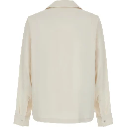 Polar Collar Shirt in White