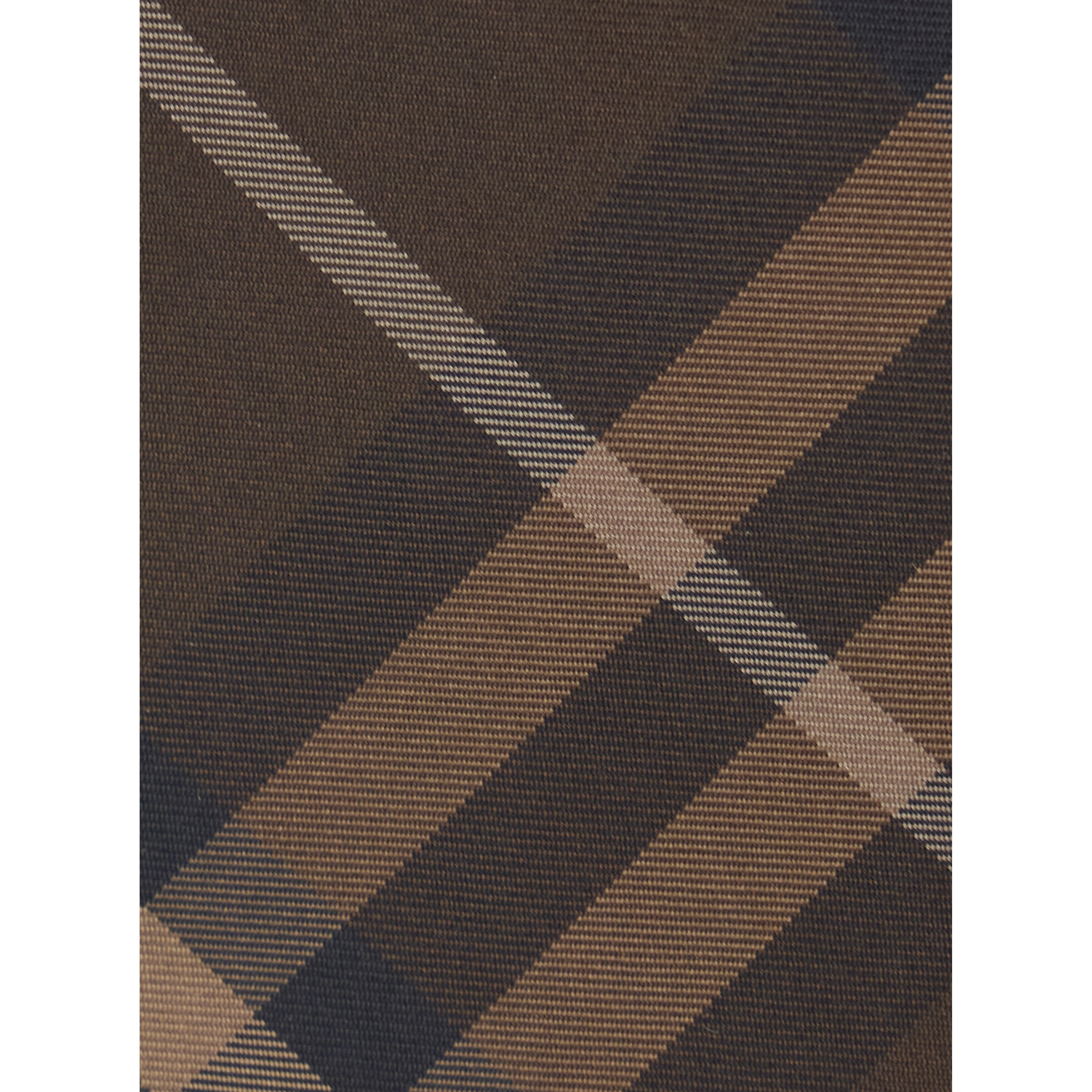 Checkered Manston Bow Tie with Brown Icons