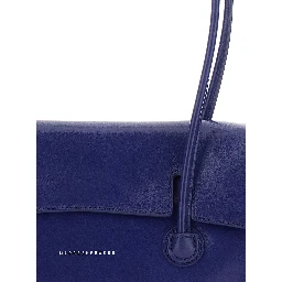 Shoulder Bag in Shiny Blue Leather for Women