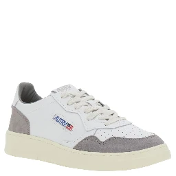 Medalist Grey Low Top Sneakers with Logo Patch on the Tongue in Suede for Men