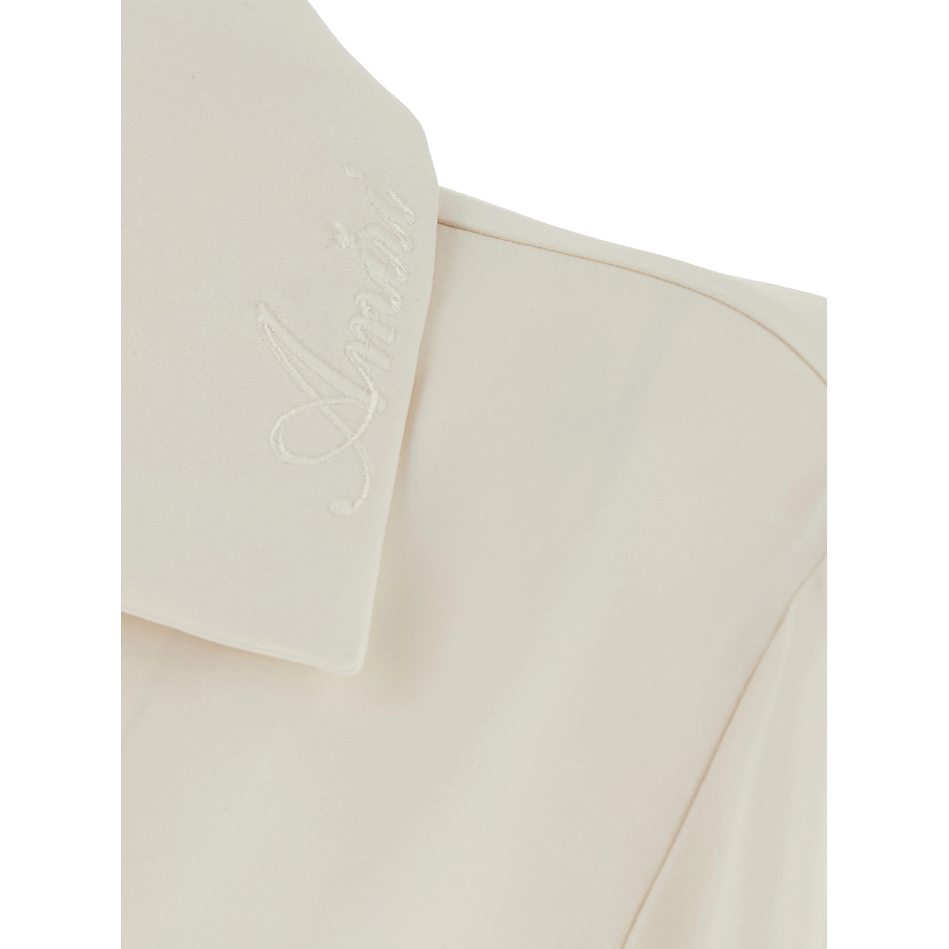 Polar Collar Shirt in White