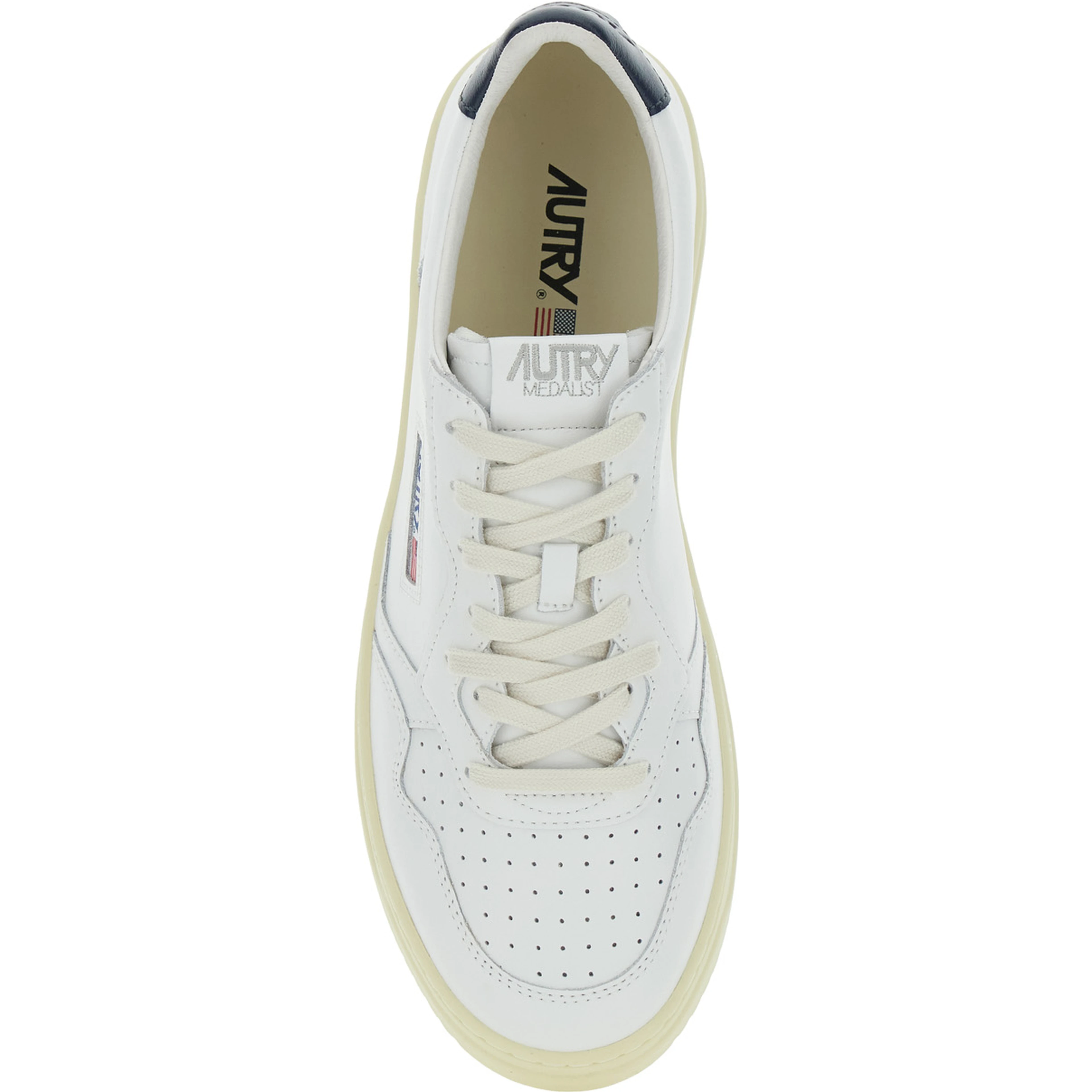 Sneaker Medalist Low with Contrast Pull-tab in White Leather Men