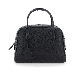 Kate Black Mini Handbag with Two Top Handles in Leather for Women