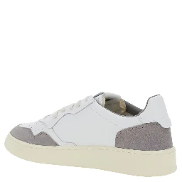 Medalist Grey Low Top Sneakers with Logo Patch on the Tongue in Suede for Men