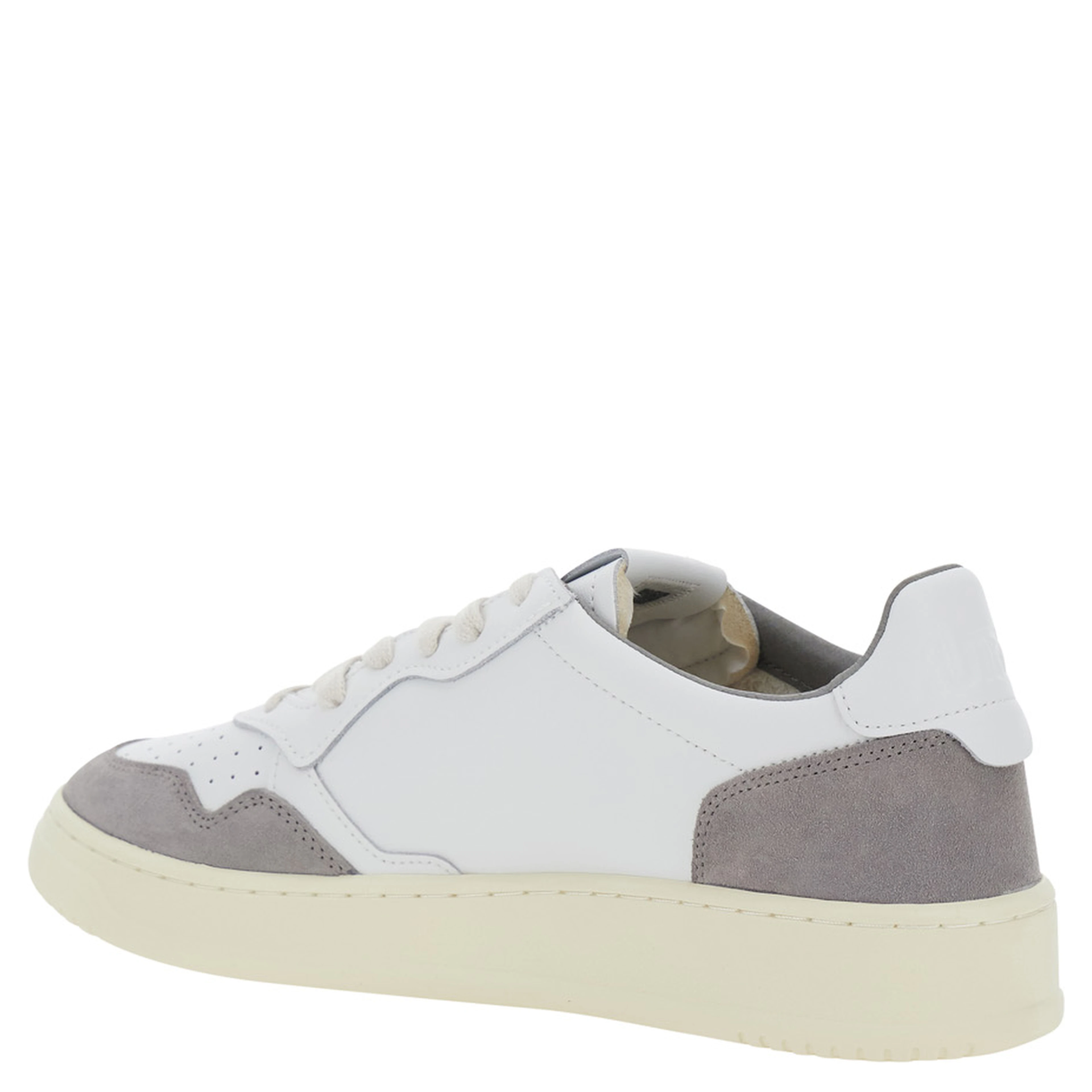 Medalist Grey Low Top Sneakers with Logo Patch on the Tongue in Suede for Men