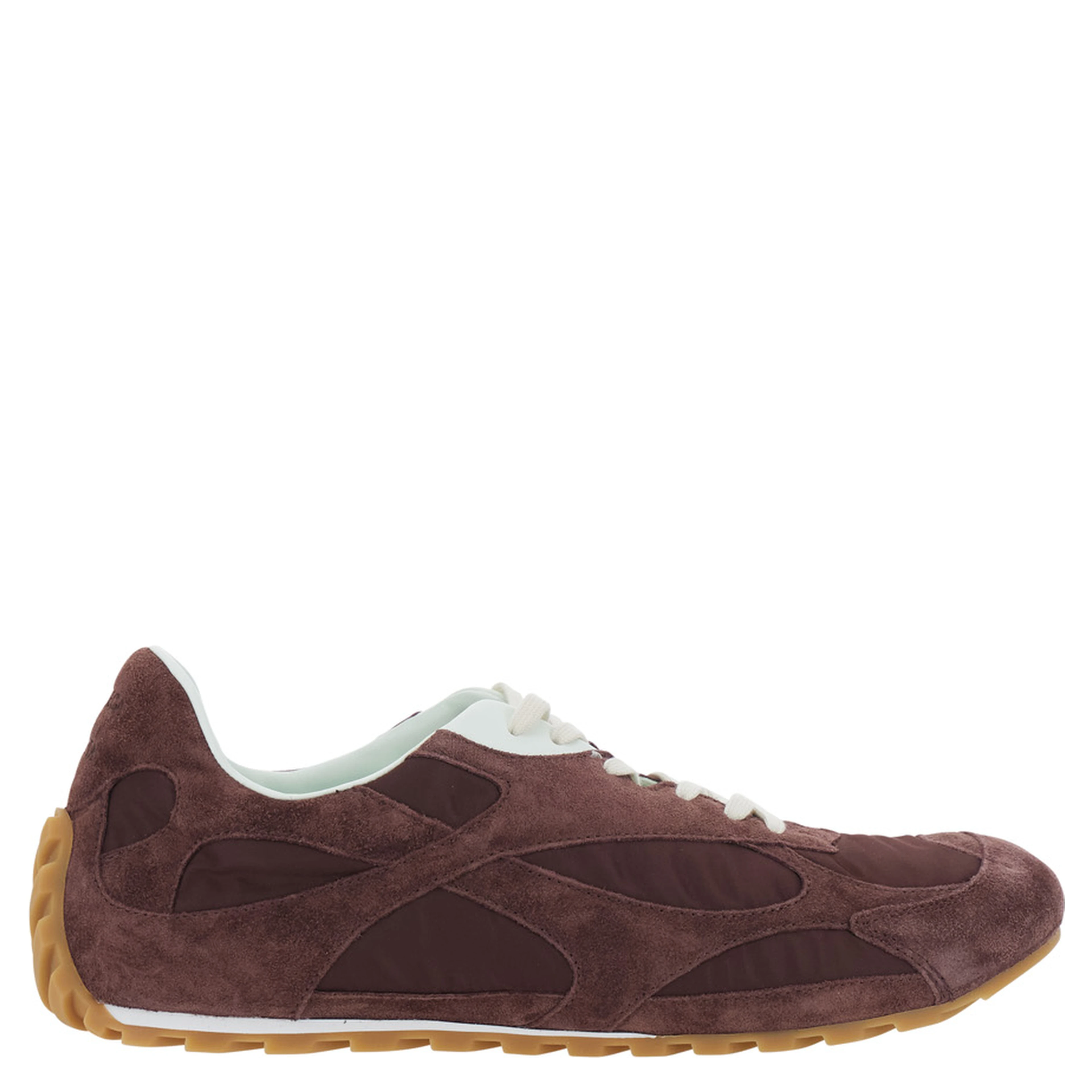 Orbit Flash Bordeaux Low Top Sneakers with Rubber Sole and Logo Patch on the Tongue in Suede for Men