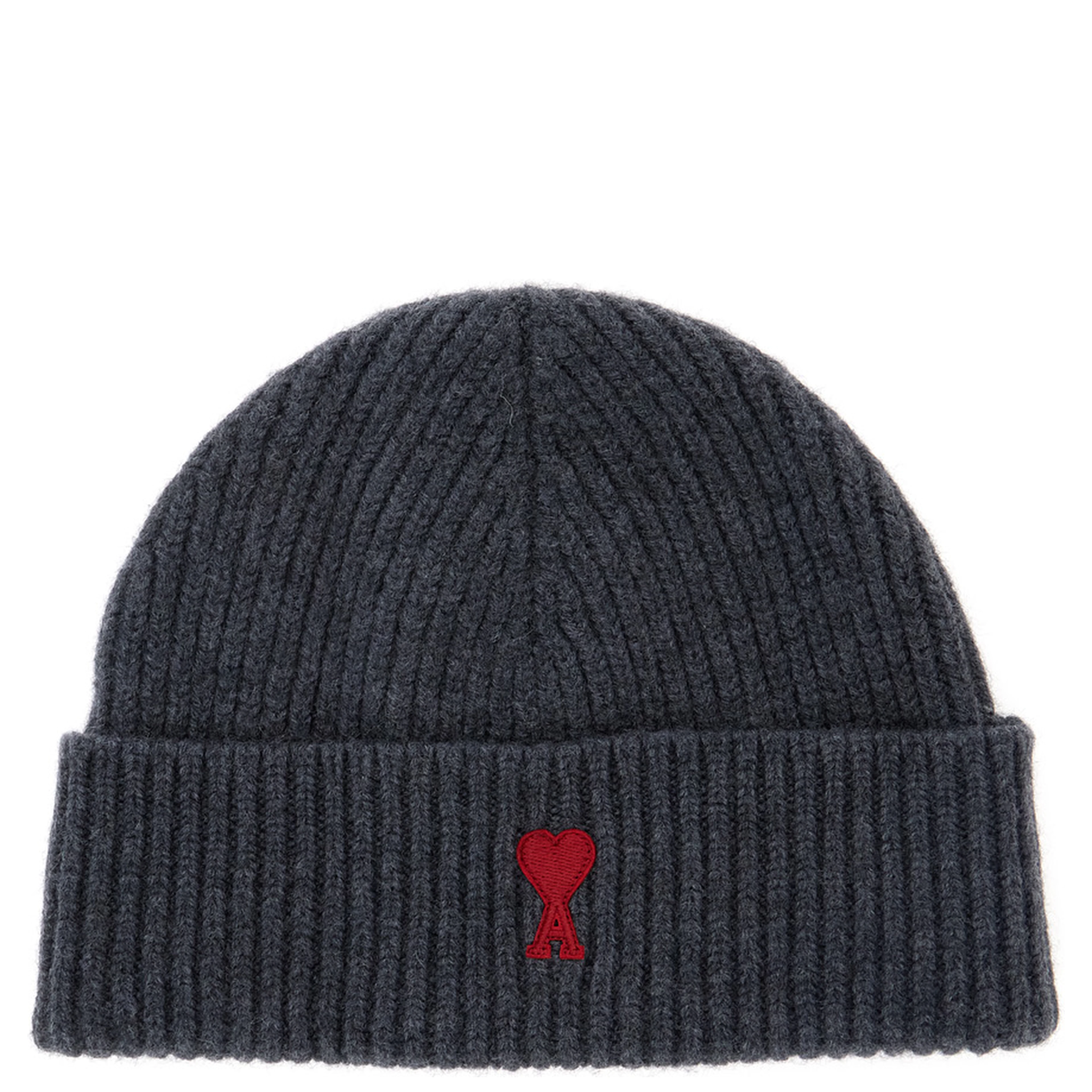 Gray Wool ADC Embroidered Beanie for Women