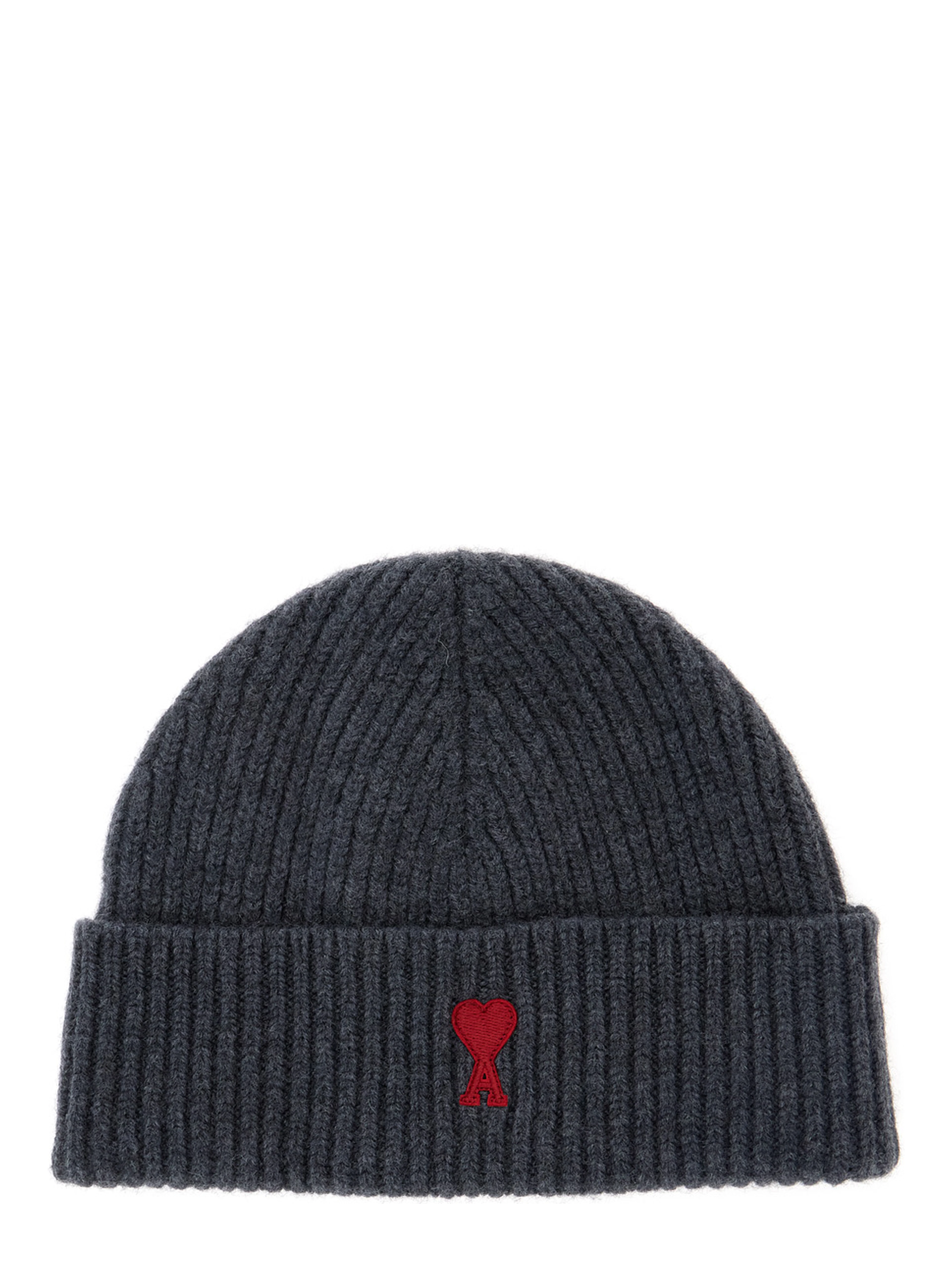 Gray Wool ADC Embroidered Beanie for Women