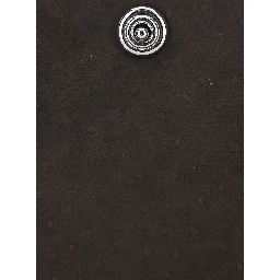 Brown Clutch with adjustable shoulder strap and automatic button closure in leather for women