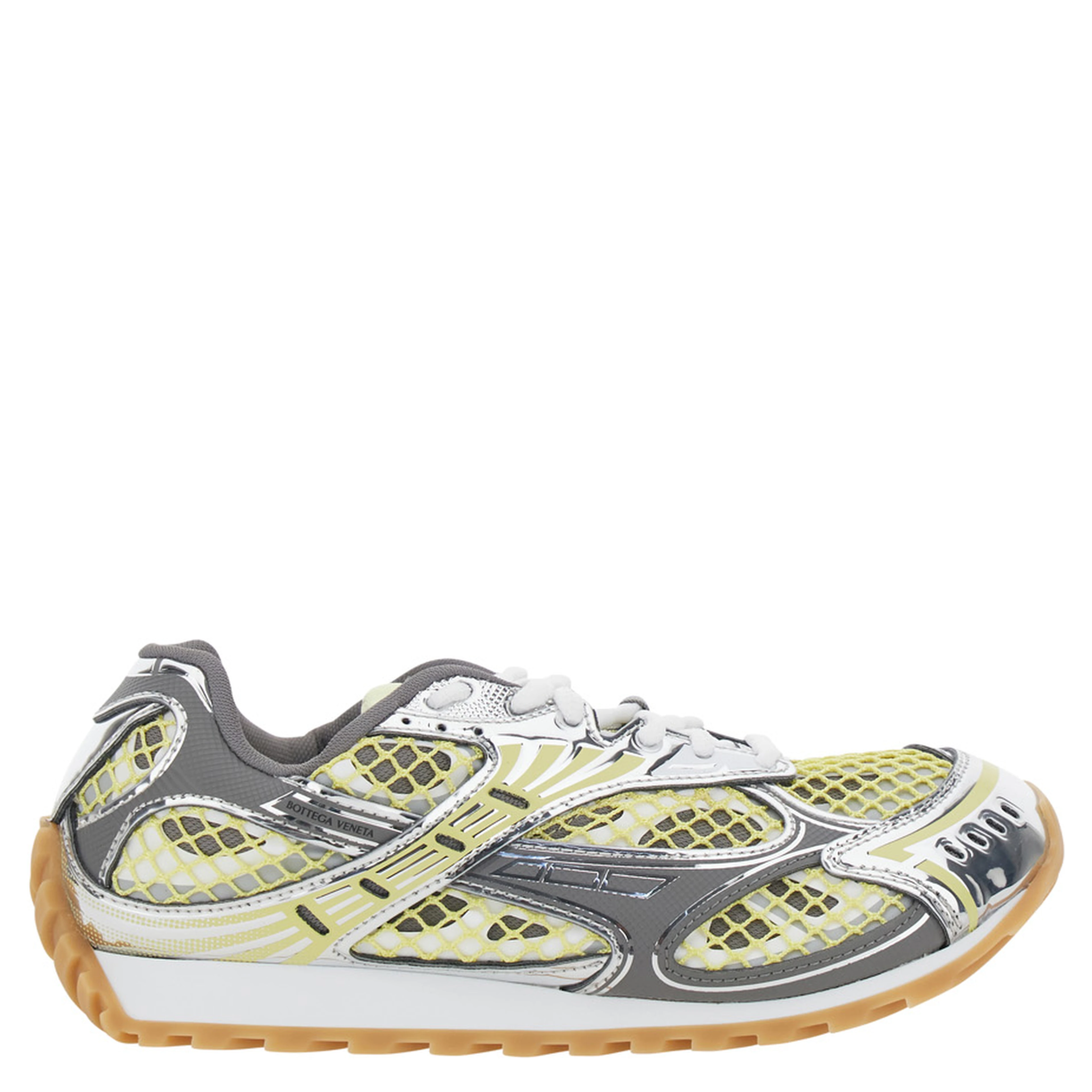 Orbit Yellow Sneaker with Logo Lettering Detail in Tech Fabric women