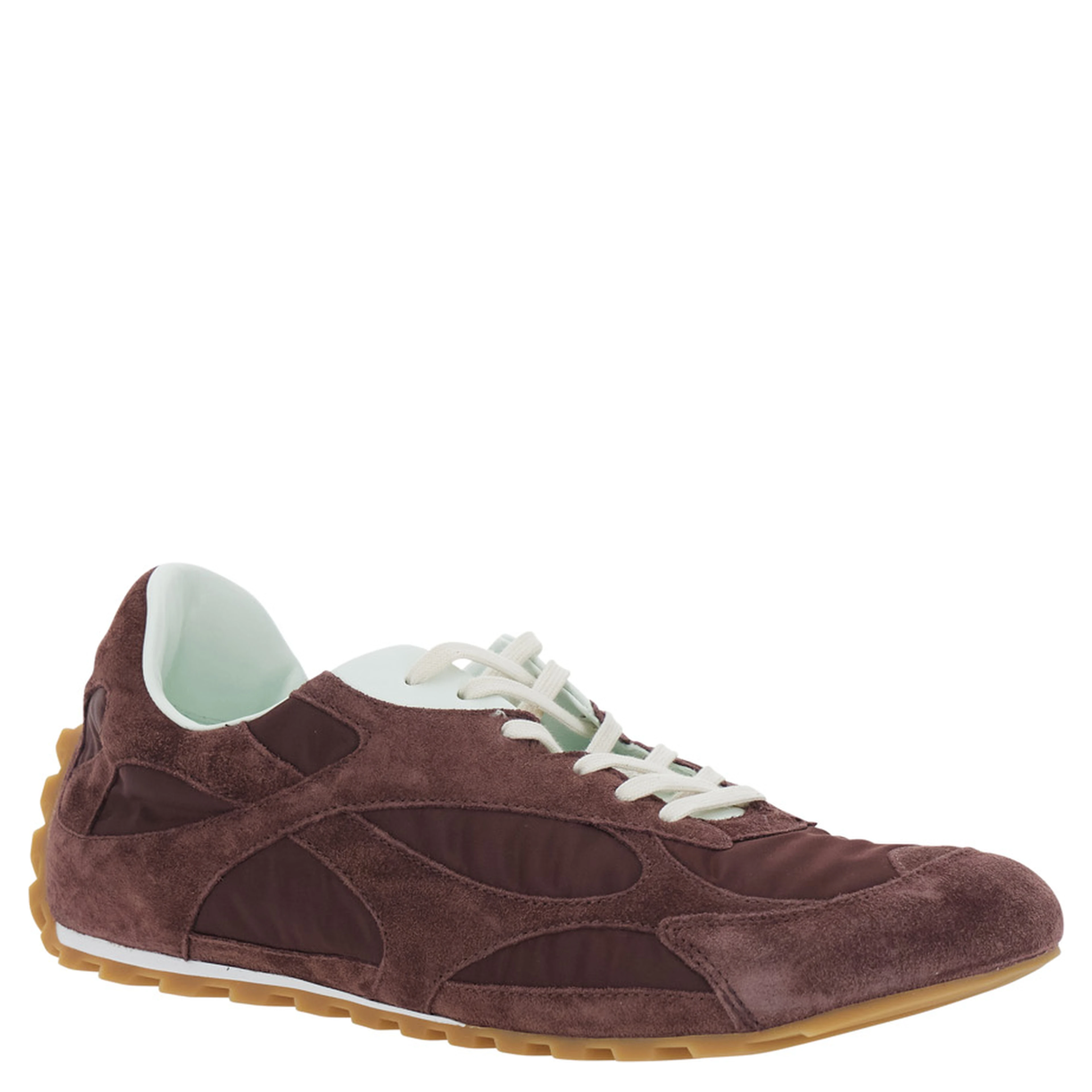 Orbit Flash Bordeaux Low Top Sneakers with Rubber Sole and Logo Patch on the Tongue in Suede for Men