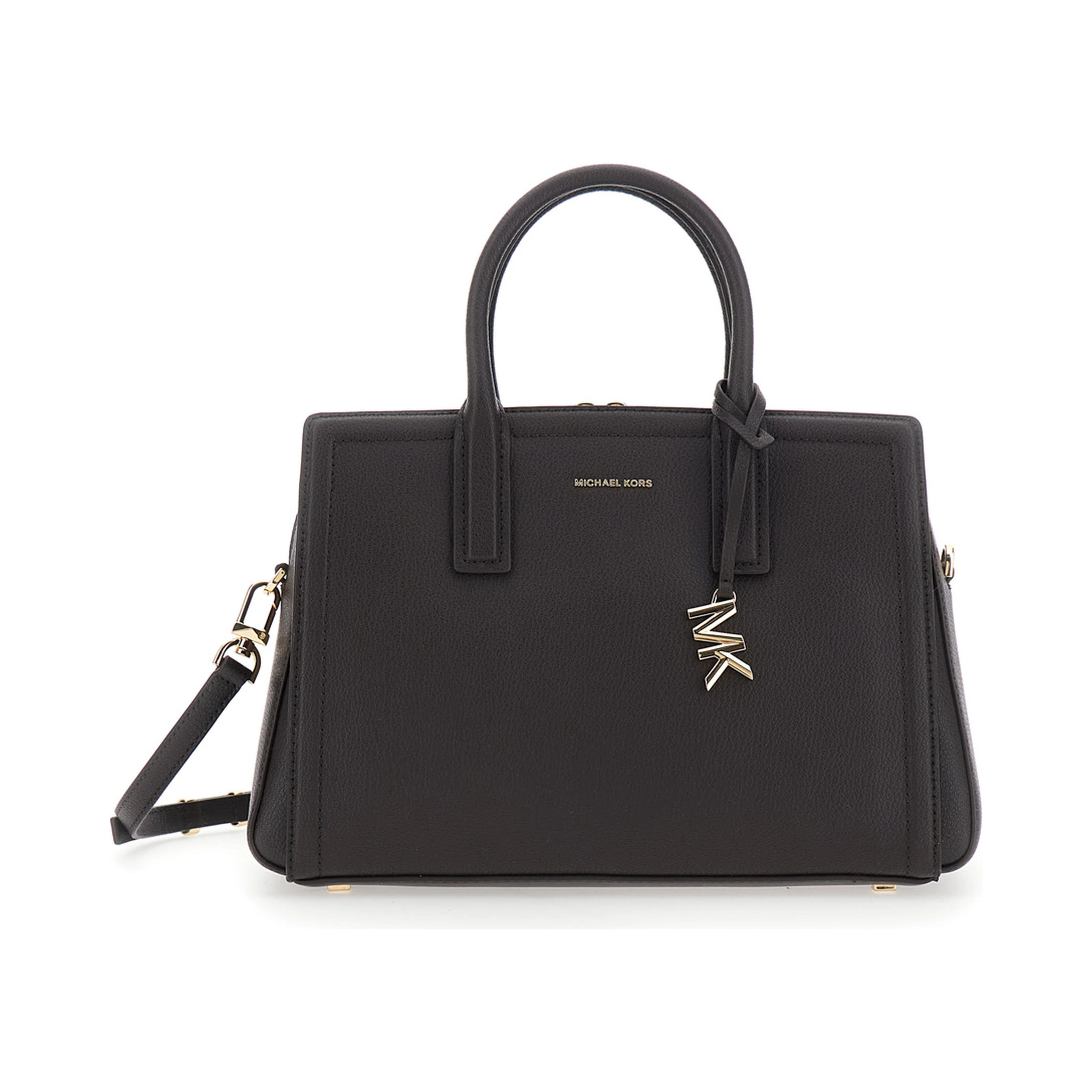 Laila Brown medium handbag Handbag with Logo Plaque on the Front and Adjustable Removable Shoulder Strap in Leather in for Women