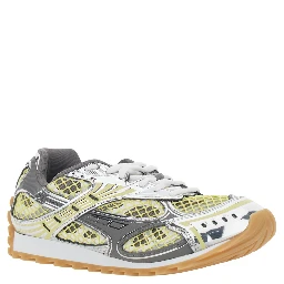 Orbit Yellow Sneaker with Logo Lettering Detail in Tech Fabric women