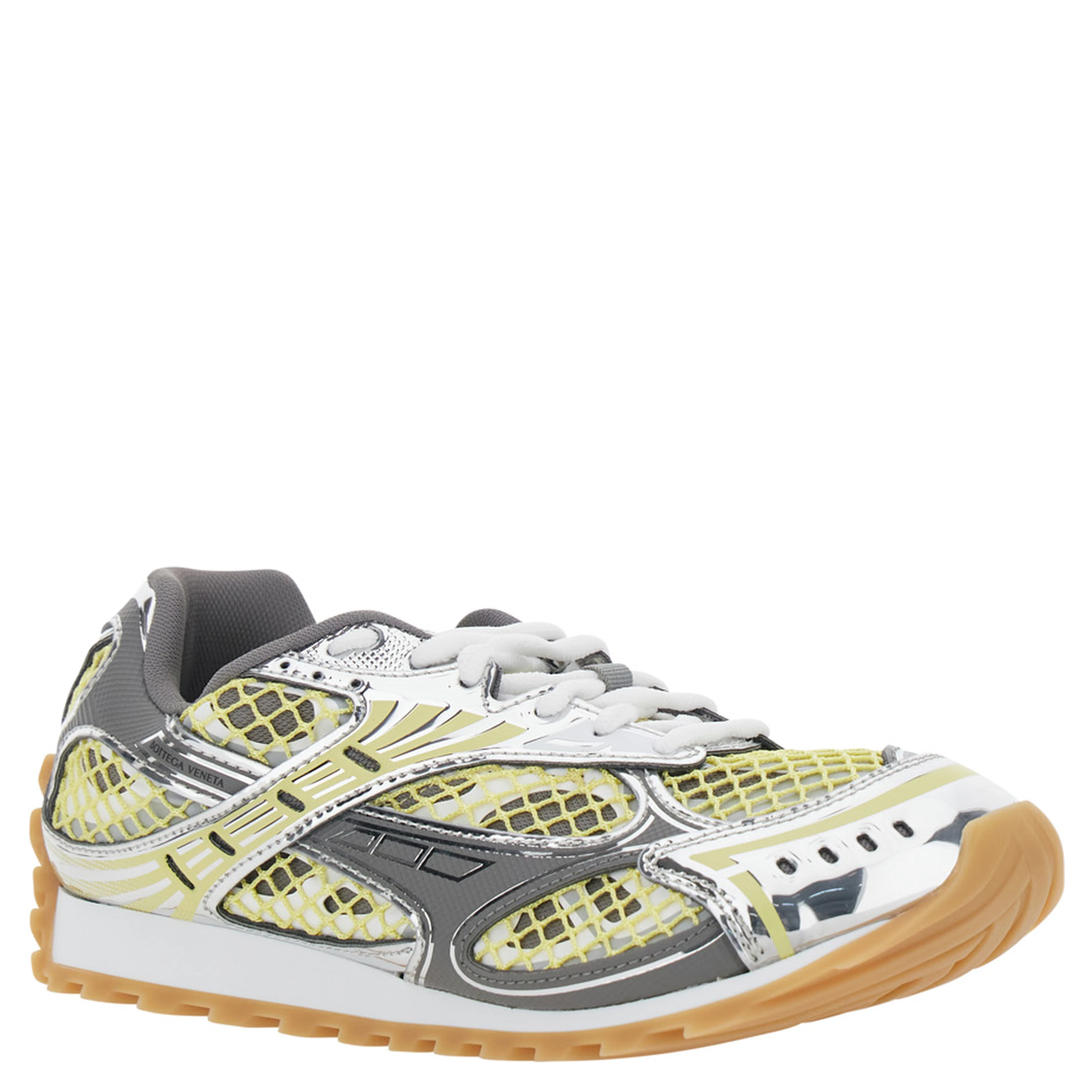 Orbit Yellow Sneaker with Logo Lettering Detail in Tech Fabric women