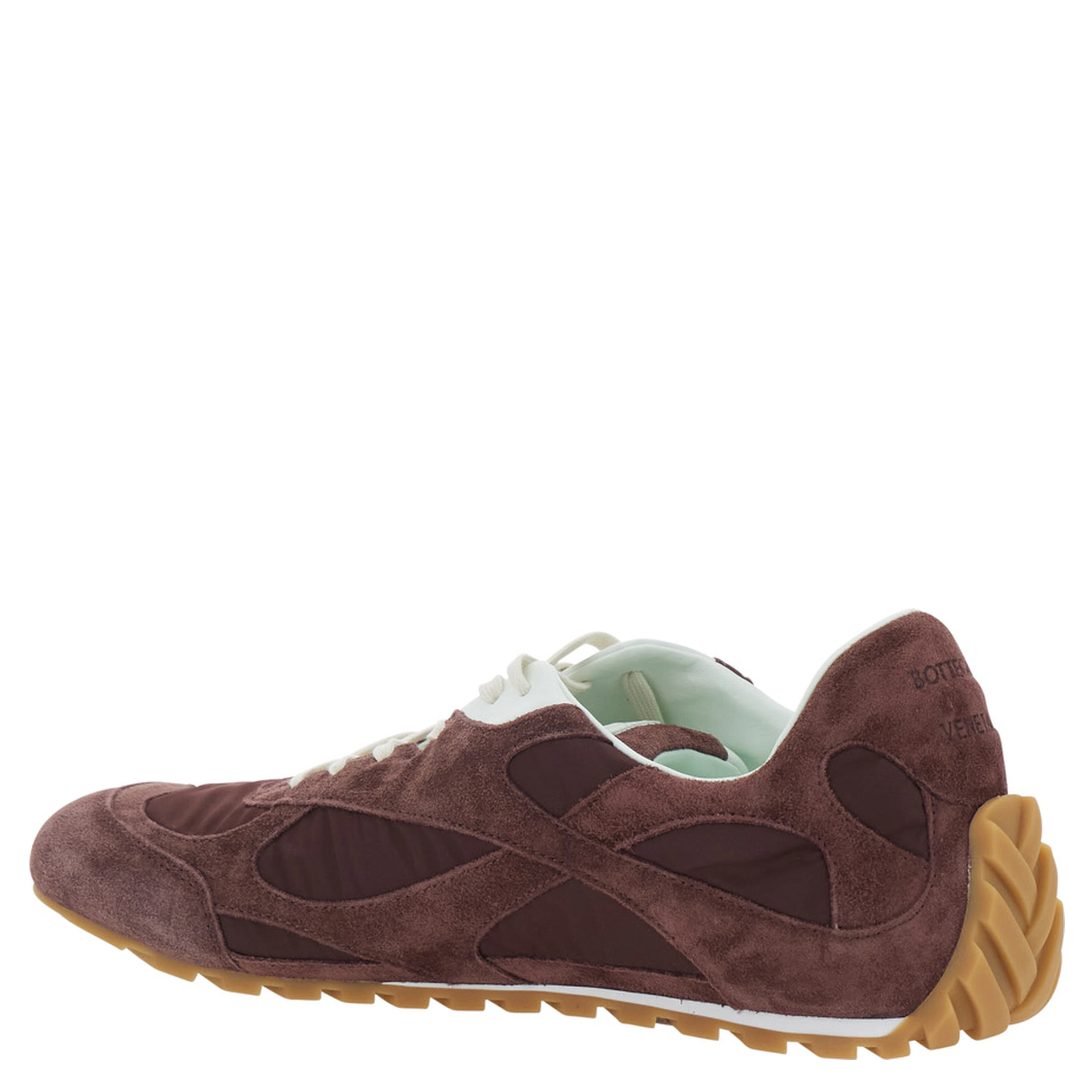 Orbit Flash Bordeaux Low Top Sneakers with Rubber Sole and Logo Patch on the Tongue in Suede for Men