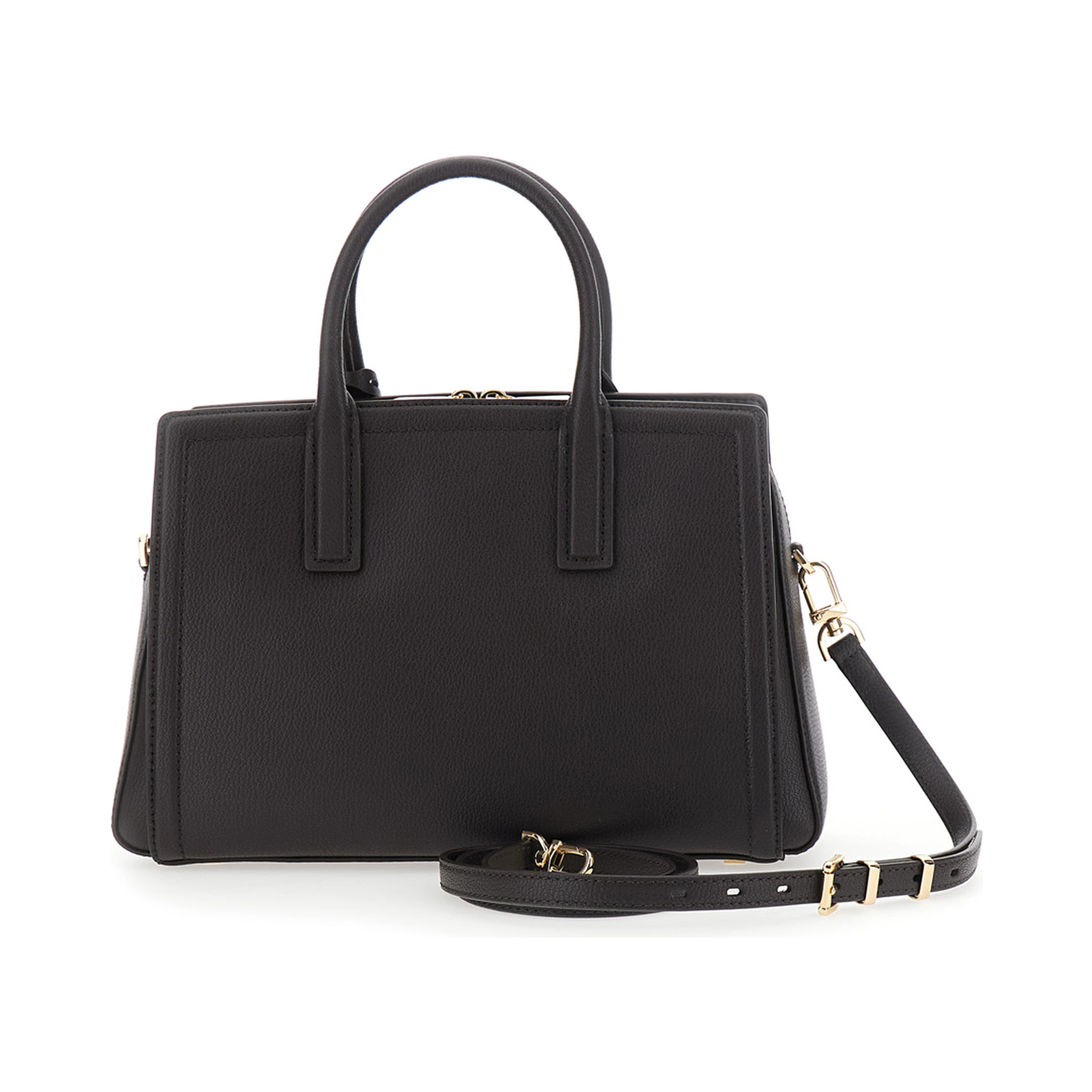 Laila Brown medium handbag Handbag with Logo Plaque on the Front and Adjustable Removable Shoulder Strap in Leather in for Women