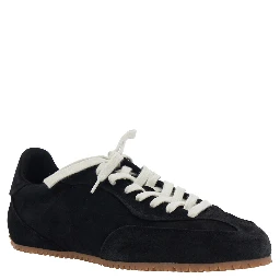 Sneaker Daze Runner with Logo on the Tongue and Grooved Sole in Black Suede Men